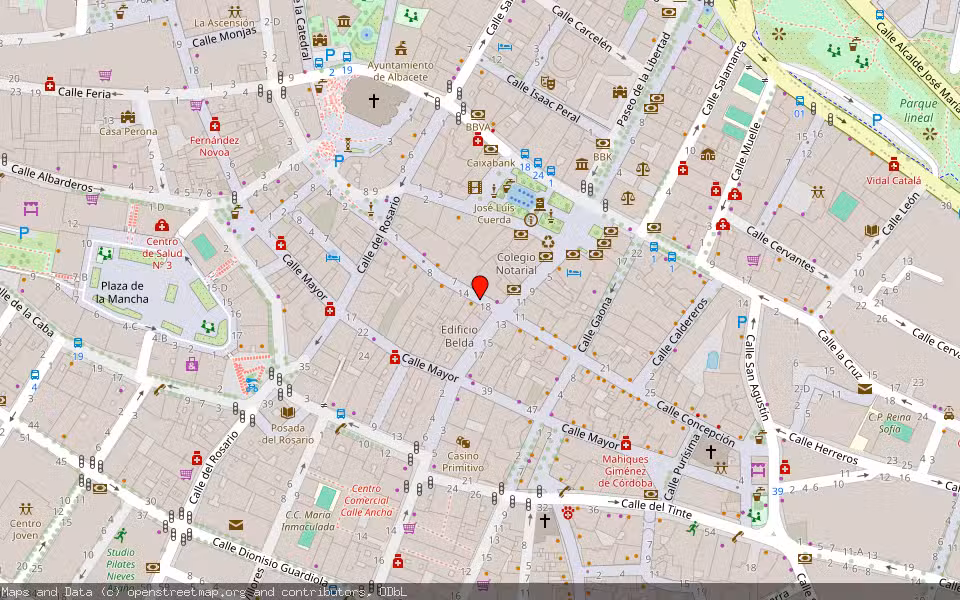 Mapa de Subasta Inmueble (Garaje) en Albacete