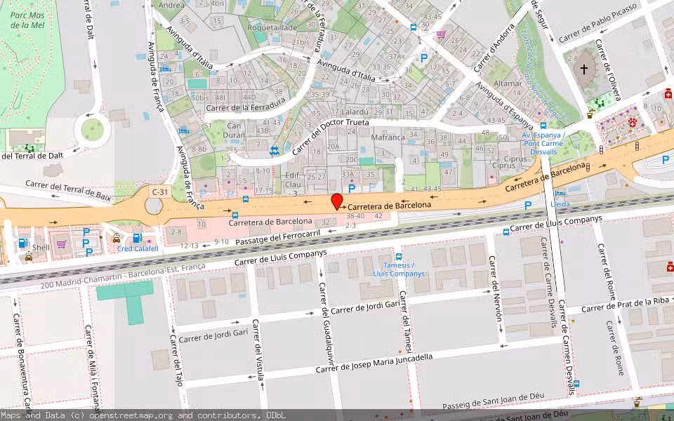 Mapa de Subasta Inmueble (Vivienda) en Calafell, Tarragona