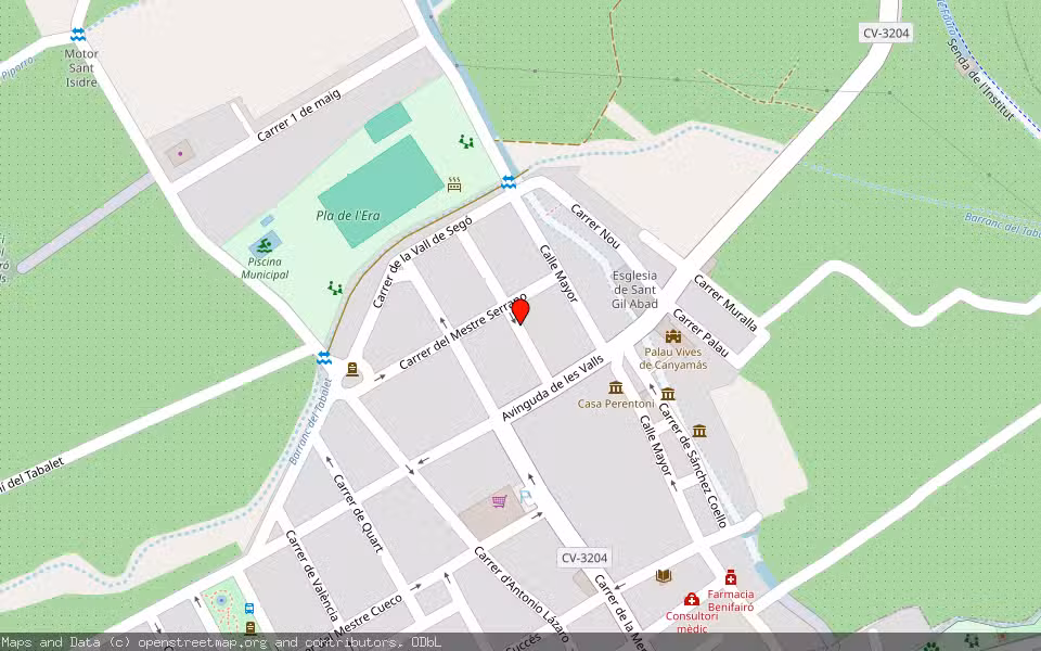 Mapa de Subasta Inmueble (Local comercial) en Benifairo De Les Valls, Valencia/València