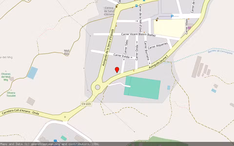 Mapa de Subasta Inmueble (Vivienda) en Artana, Castellón/Castelló