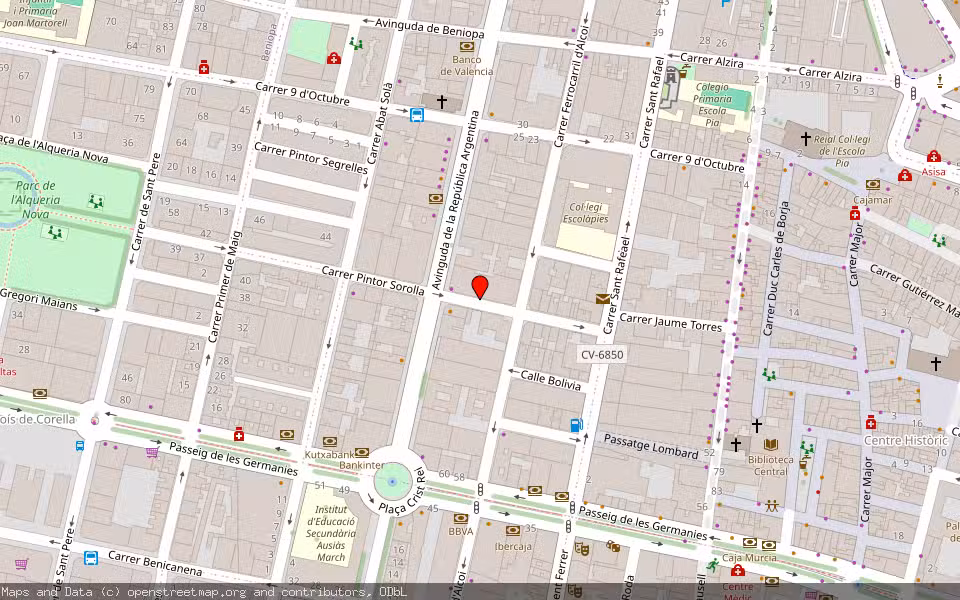 Mapa de Subasta Inmueble (Vivienda) en Gandia, Valencia/València