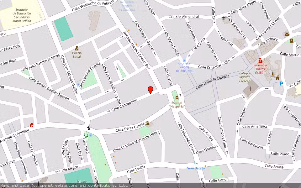 Mapa de Subasta Inmueble (Garaje) en La Carolina, Jaén