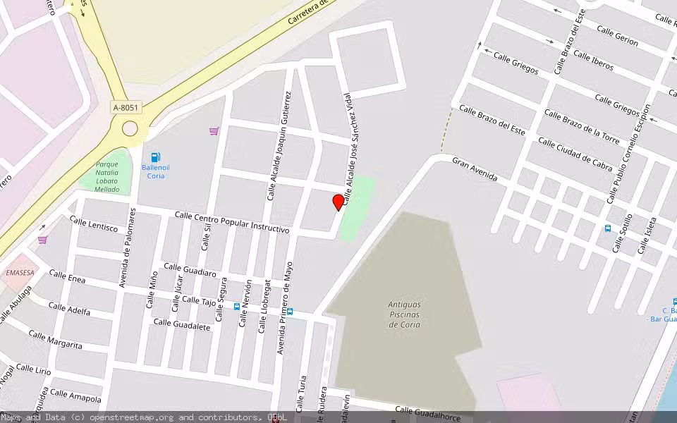 Mapa de Subasta Inmueble (Garaje) en Coria Del Rio, Sevilla