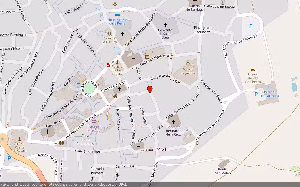 Mapa de Subasta Inmueble (Vivienda) en Carmona, Sevilla