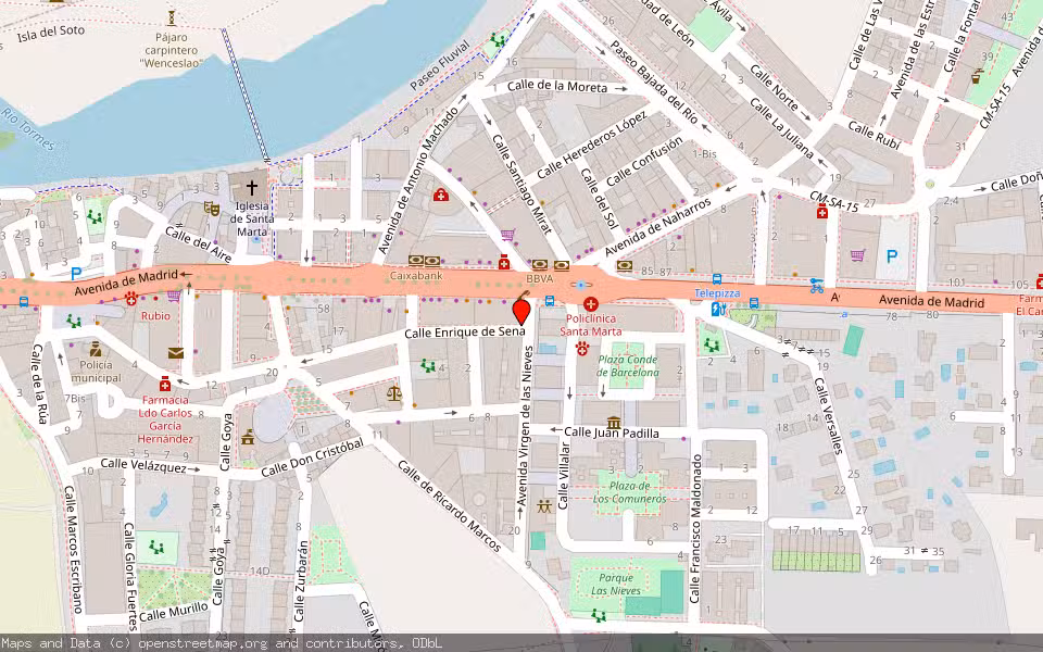 Mapa de Subasta Inmueble (Vivienda) en Santa Marta De Tormes, Salamanca