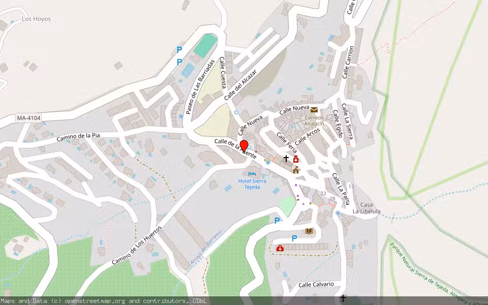 Mapa de Subasta Inmueble (Vivienda) en Alcaucin, Málaga