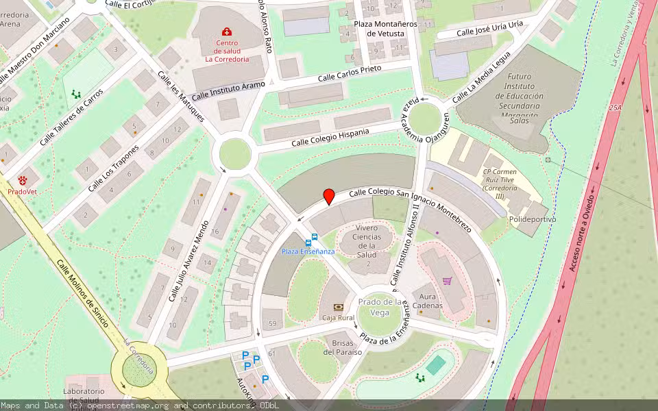Mapa de Subasta Inmueble (Vivienda) en Oviedo, Asturias