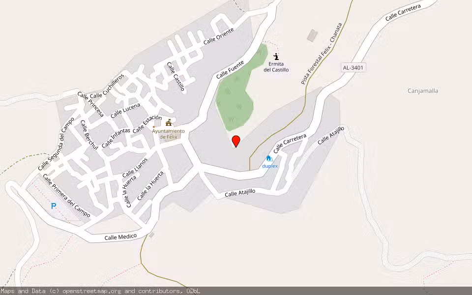 Mapa de Subasta Inmueble (Vivienda) en Felix, Almería