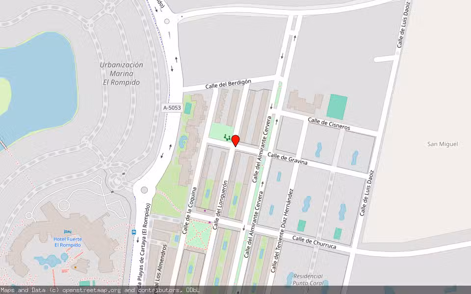 Mapa de Subasta Inmueble (Garaje) en Cartaya, Huelva