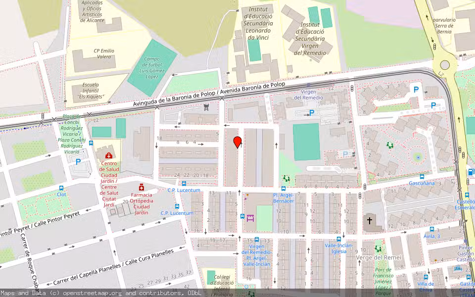Mapa de Subasta Inmueble (Vivienda) en Alicante, Alicante/Alacant