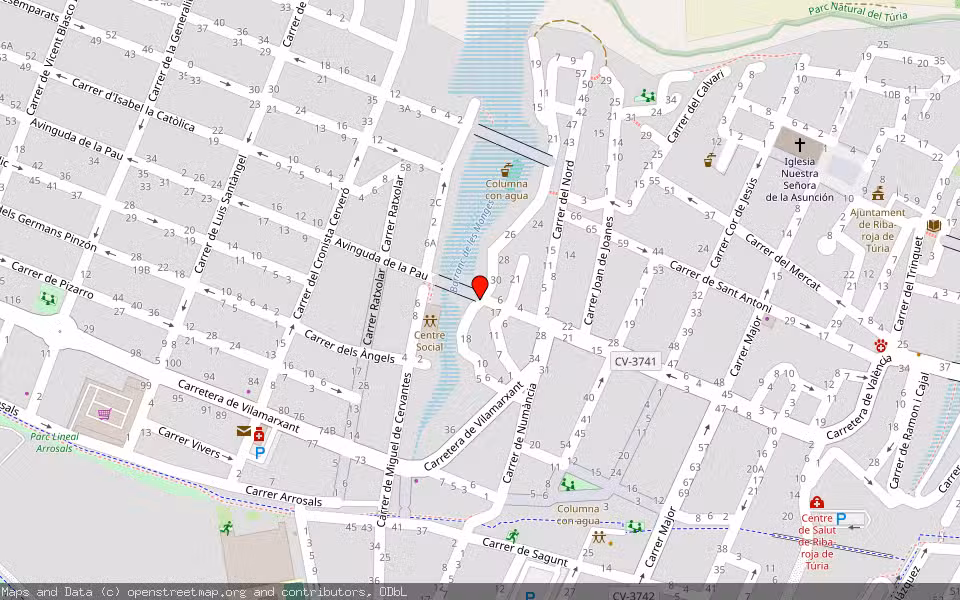 Mapa de Subasta Inmueble (Vivienda) en Ribarroja Del Turia, Valencia/València