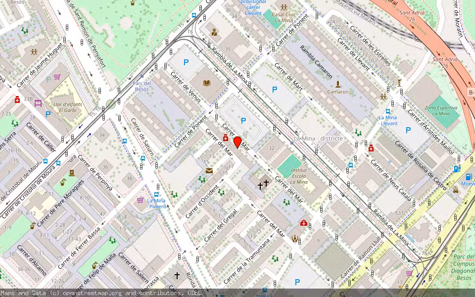 Mapa de Subasta Inmueble (Vivienda) en Sant Adrià De Besòs, Barcelona