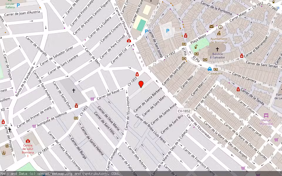 Mapa de Subasta Inmueble (Nave industrial) en Burriana, Castellón/Castelló