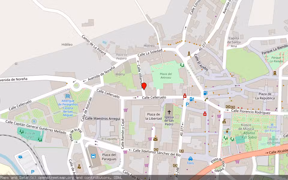 Mapa de Subasta Inmueble (Local comercial) en Siero, Asturias