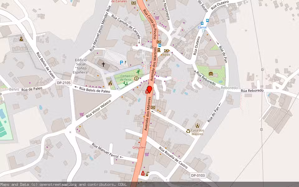 Mapa de Subasta Inmueble (Garaje) en Carral, A Coruña