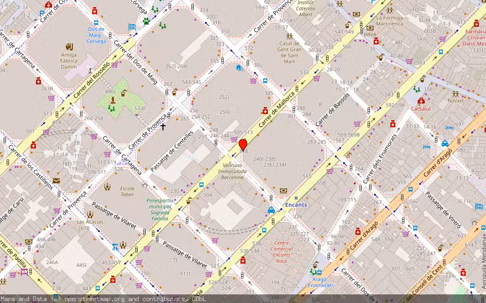 Mapa de Subasta Inmueble (Vivienda) en Barcelona