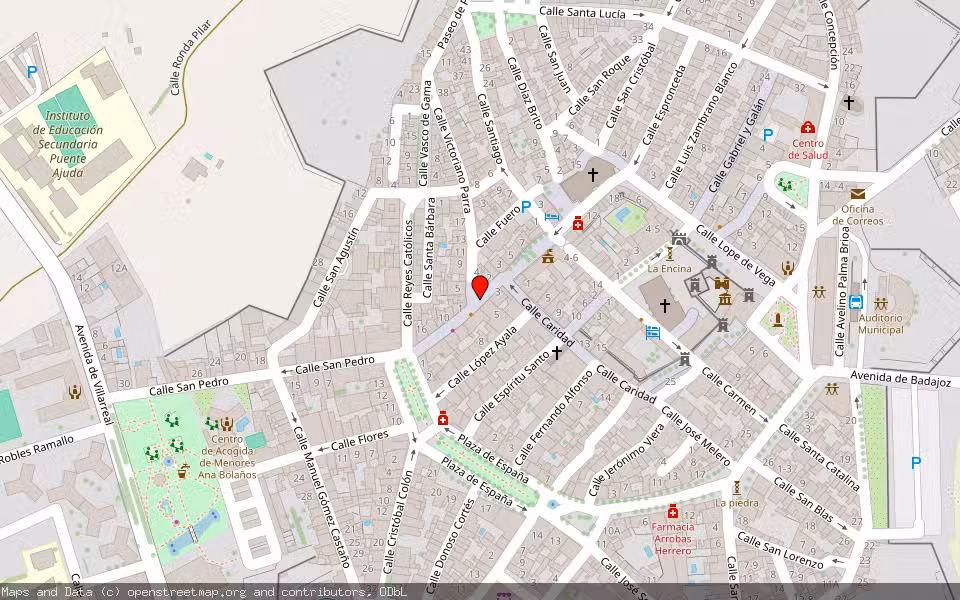 Mapa de Subasta Inmueble (Local comercial) en Olivenza, Badajoz