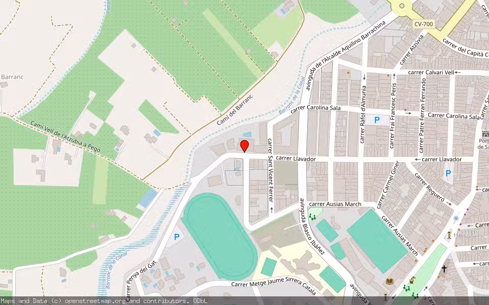 Mapa de Subasta Inmueble (Trastero) en Pego, Alicante/Alacant