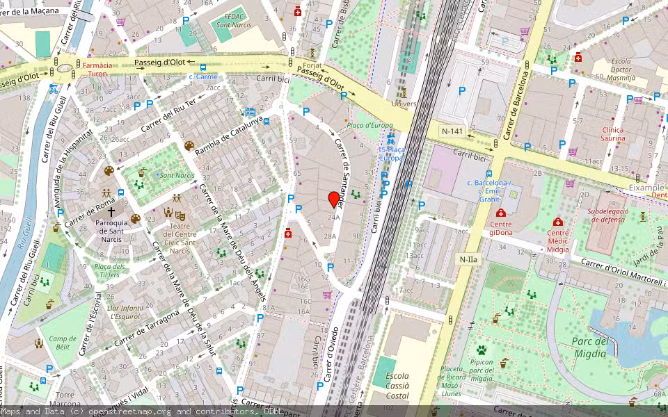 Mapa de Subasta Inmueble (Vivienda) en Girona