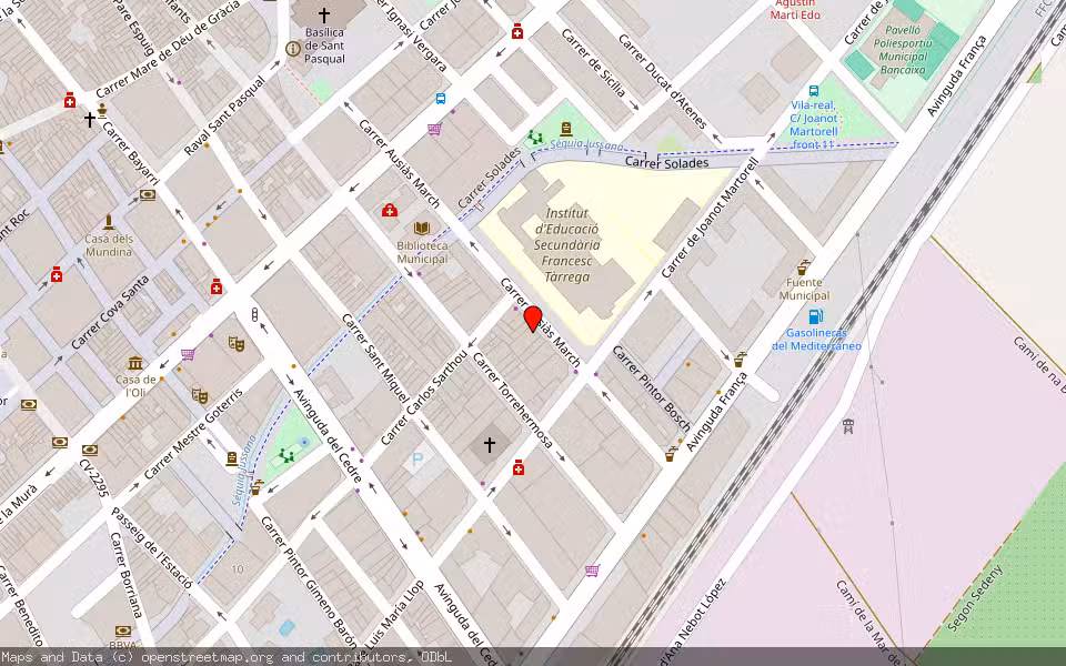 Mapa de Subasta Inmueble (Vivienda) en Vilareal, Castellón/Castelló
