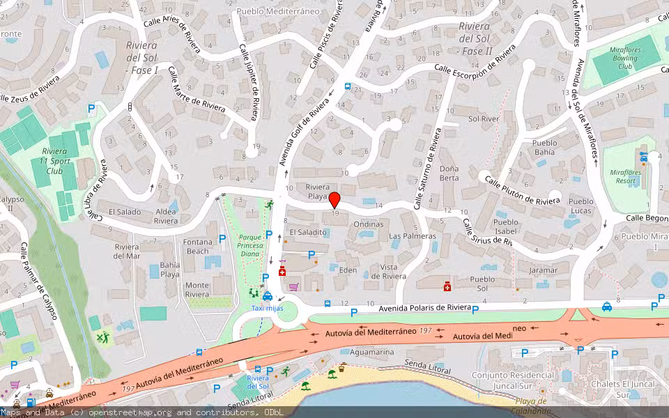 Mapa de Subasta Inmueble (Vivienda) en Mijas, Málaga