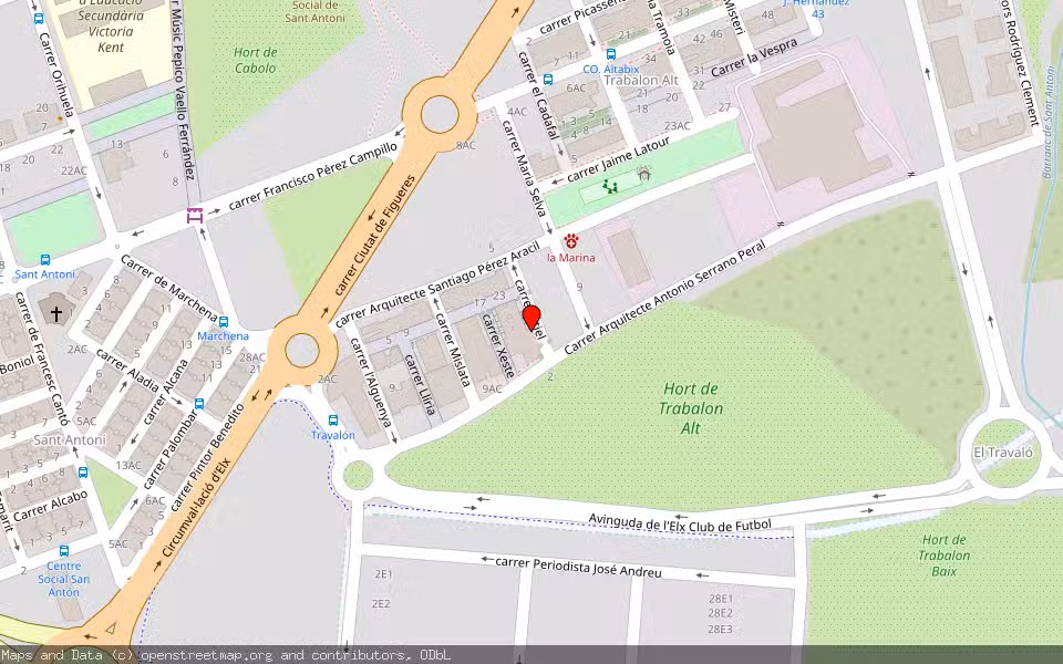 Mapa de Subasta Inmueble (Garaje) en Elx, Alicante/Alacant