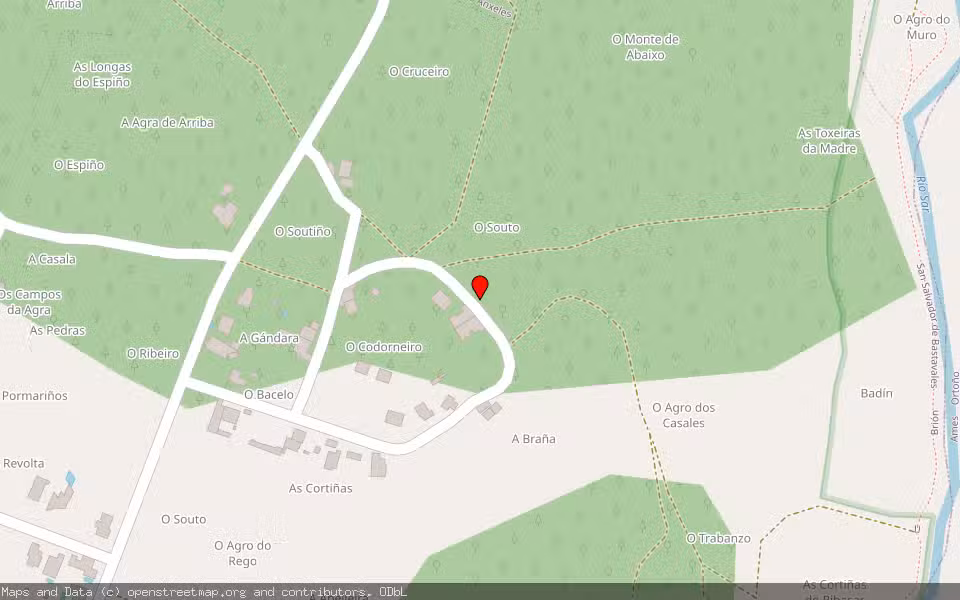 Mapa de Subasta Inmueble (Finca rústica) en Brion, A Coruña