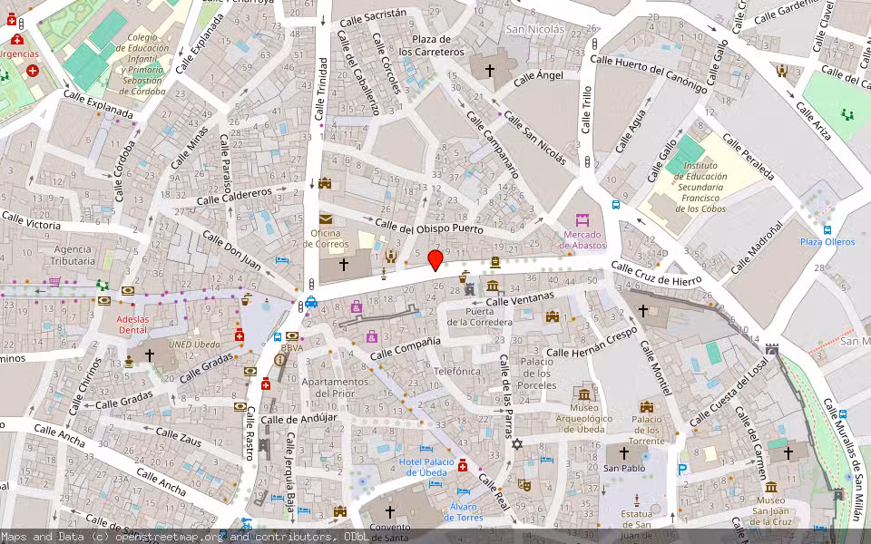 Mapa de Subasta Inmueble (Vivienda) en Ubeda, Jaén