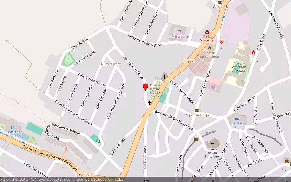 Mapa de Subasta Inmueble (Trastero) en Jerez De Los Caballeros, Badajoz