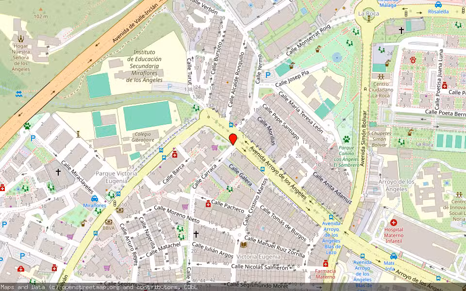 Mapa de Subasta Inmueble (Local comercial) en Malaga, Málaga