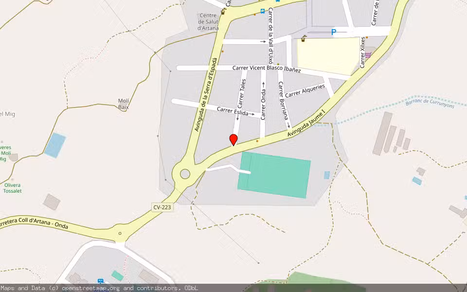 Mapa de Subasta Inmueble (Vivienda) en Artana, Castellón/Castelló