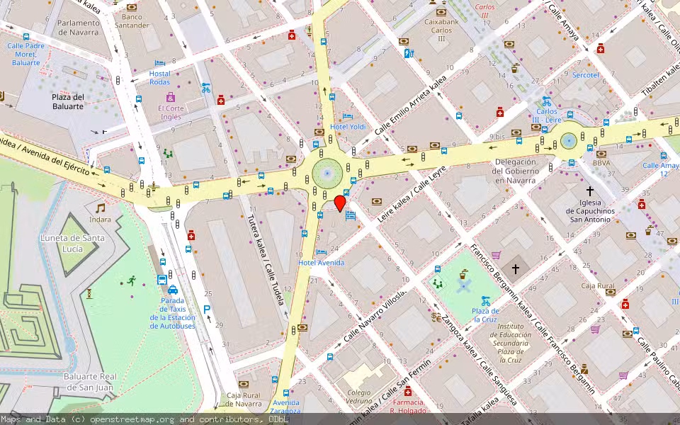 Mapa de Subasta Inmueble (Vivienda) en Pamplona, Navarra