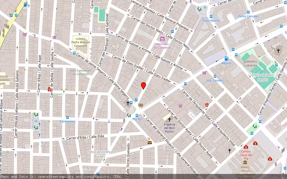 Mapa de Subasta Inmueble (Vivienda) en Alacant-alicante, Alicante/Alacant
