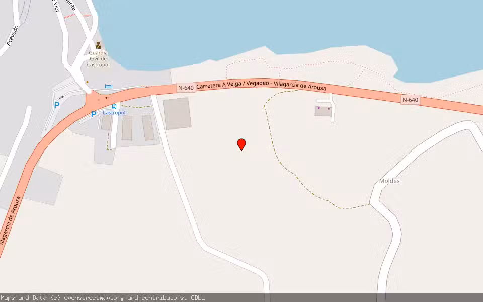 Mapa de Subasta Inmueble (Vivienda) en Castropol, Asturias