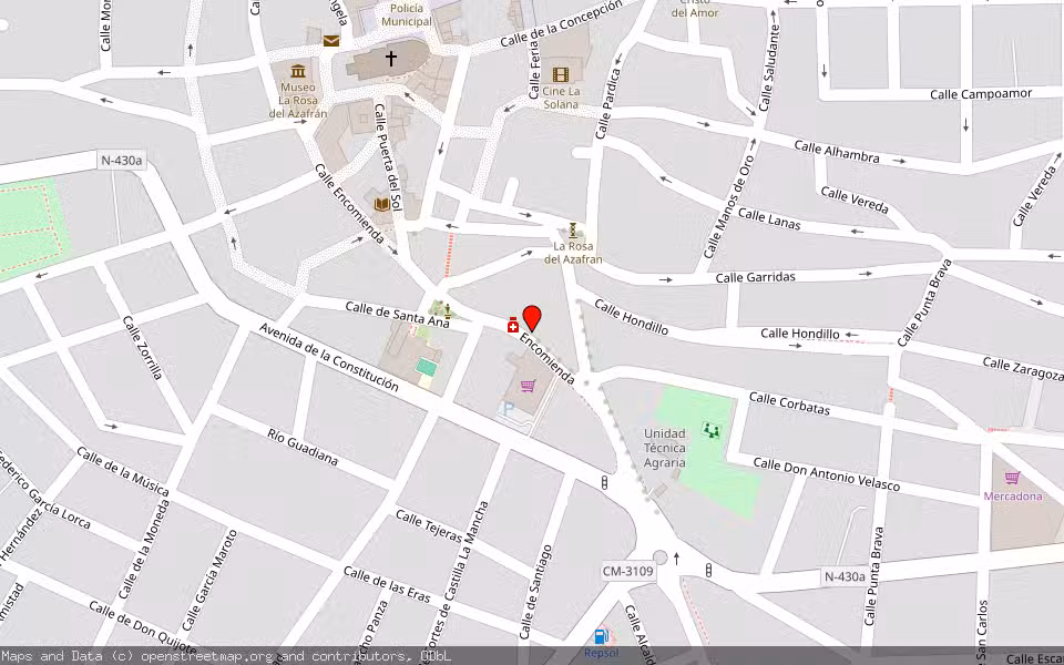 Mapa de Subasta Inmueble (Garaje) en La Solana, Ciudad Real