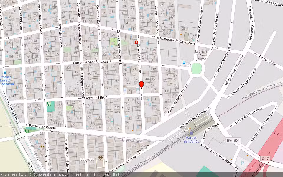 Mapa de Subasta Inmueble (Vivienda) en Parets Del Valles, Barcelona