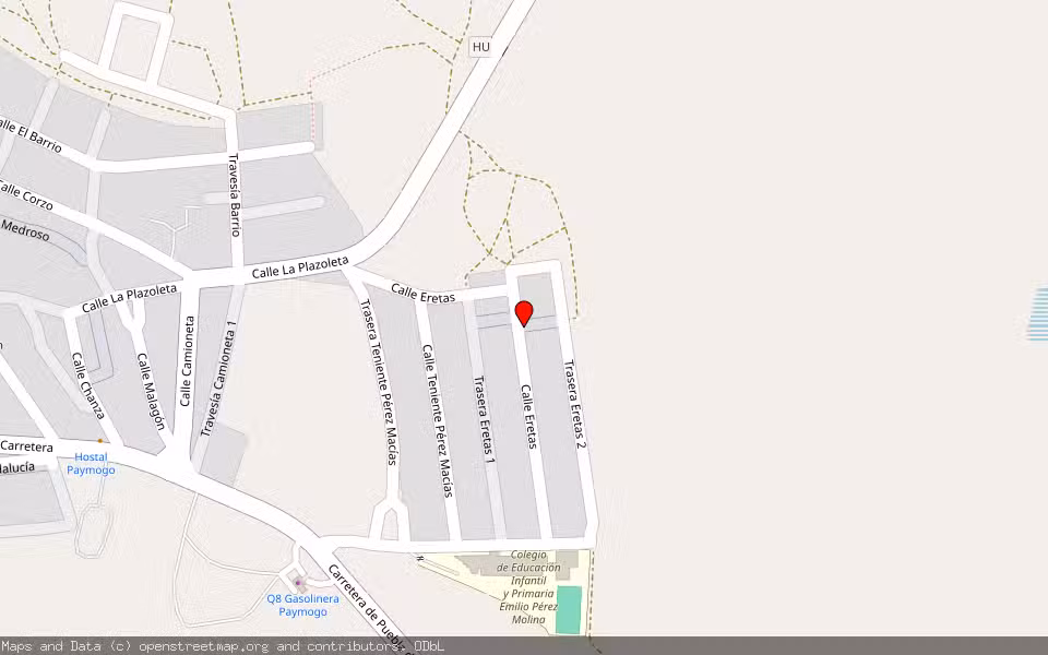 Mapa de Subasta Inmueble (Vivienda) en Paymogo, Huelva