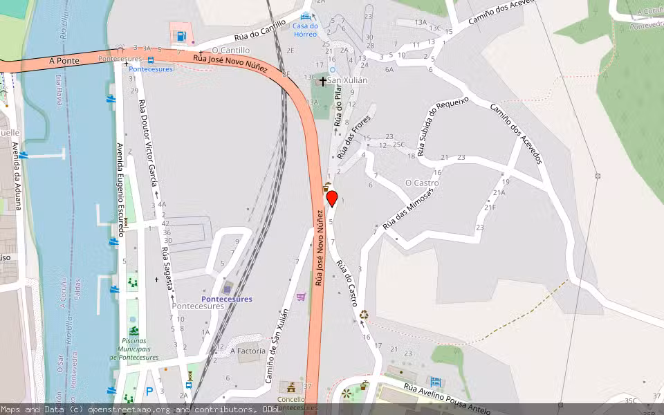 Mapa de Subasta Inmueble (Vivienda) en Pontecesures, Pontevedra