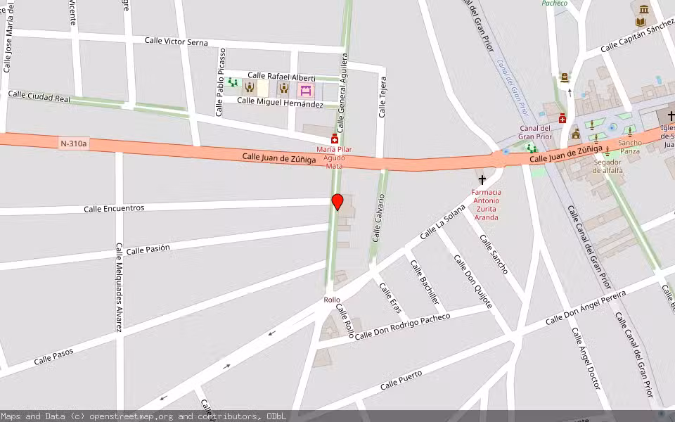 Mapa de Subasta Inmueble (Garaje) en Argamasilla De Alba, Ciudad Real