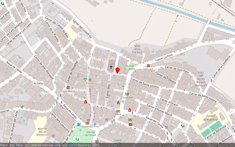 Mapa de Subasta Inmueble (Vivienda) en Les Borges Blanques, Lleida
