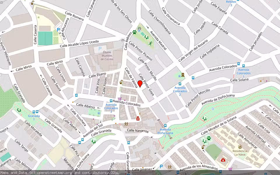 Mapa de Subasta Inmueble (Vivienda) en Cenes De La Vega, Granada