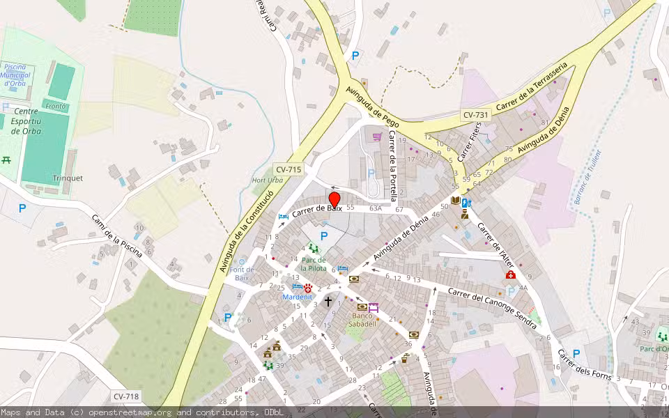 Mapa de Subasta Inmueble (Solar) en Orba, Alicante/Alacant