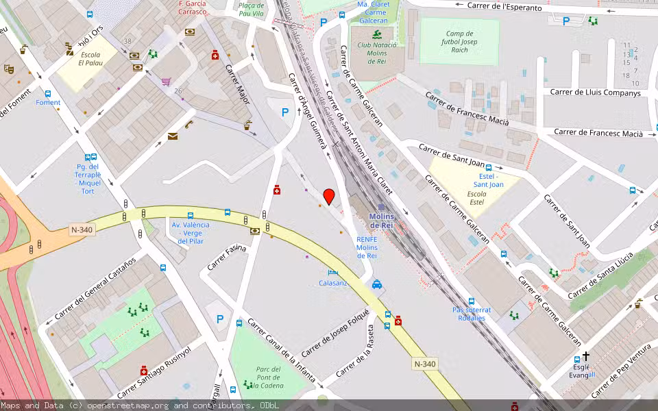Mapa de Subasta Inmueble (Vivienda) en Molins De Rei, Barcelona