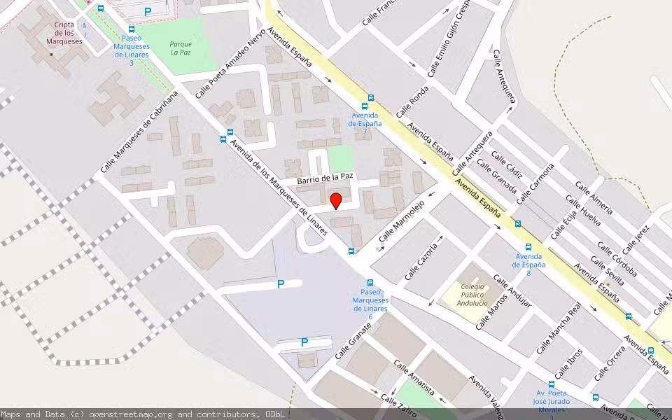 Mapa de Subasta Inmueble (Vivienda) en Linares, Jaén