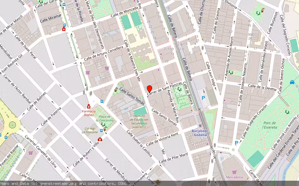 Mapa de Subasta Inmueble (Local comercial) en Burjassot, Valencia/València