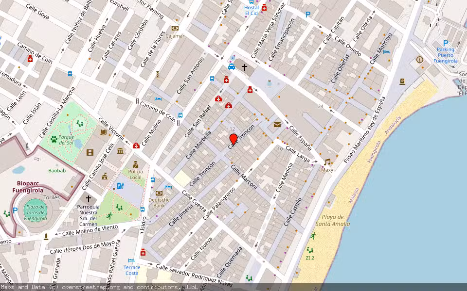 Mapa de Subasta Inmueble (Vivienda) en Fuengirola, Málaga