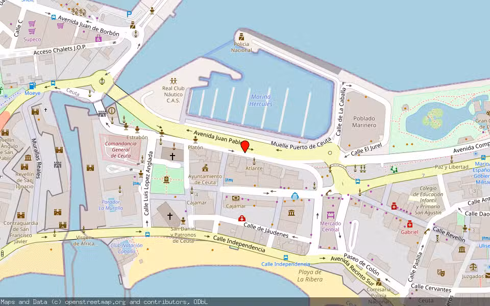 Mapa de Subasta Inmueble (Local comercial) en Ceuta