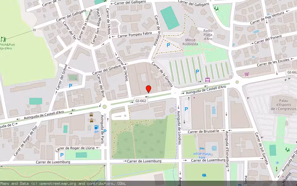 Mapa de Subasta Inmueble (Vivienda) en Castell-platja D'aro, Girona