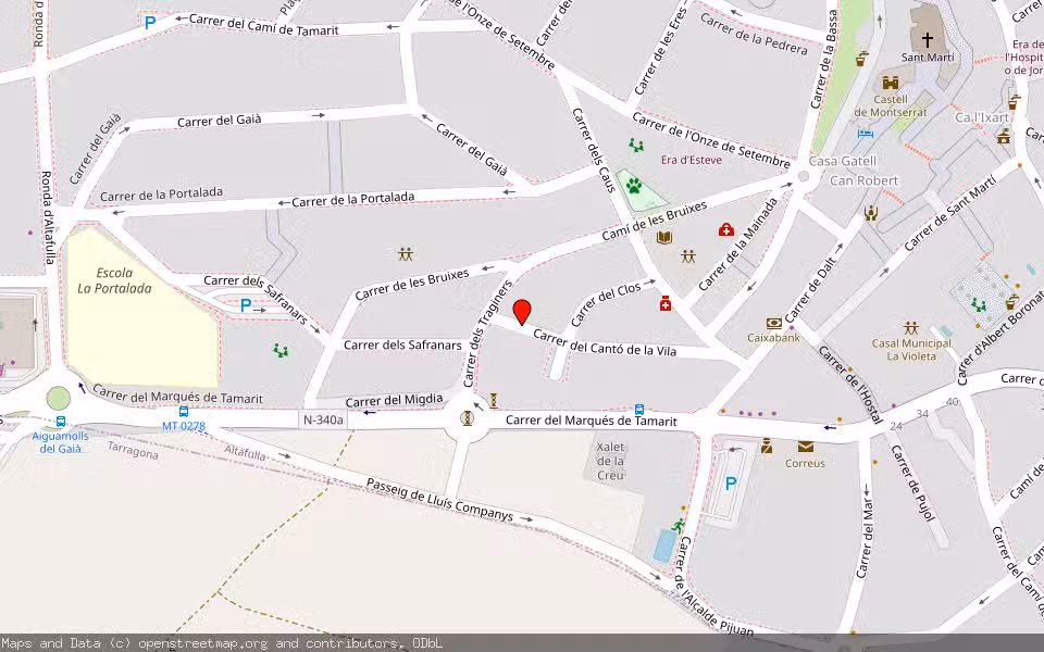 Mapa de Subasta Inmueble (Local comercial) en Altafulla, Tarragona
