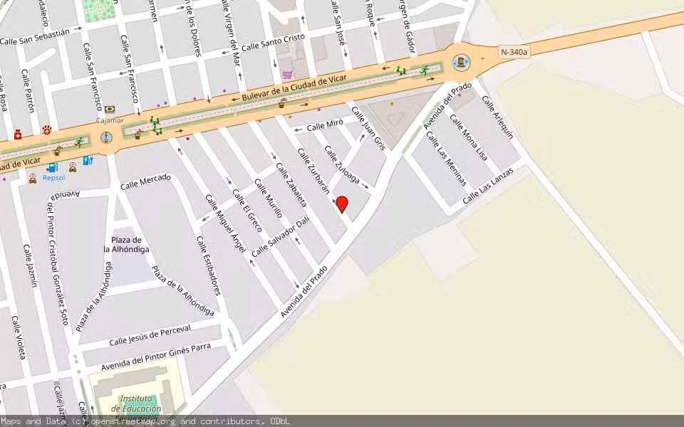 Mapa de Subasta Inmueble (Vivienda) en Vicar, Almería